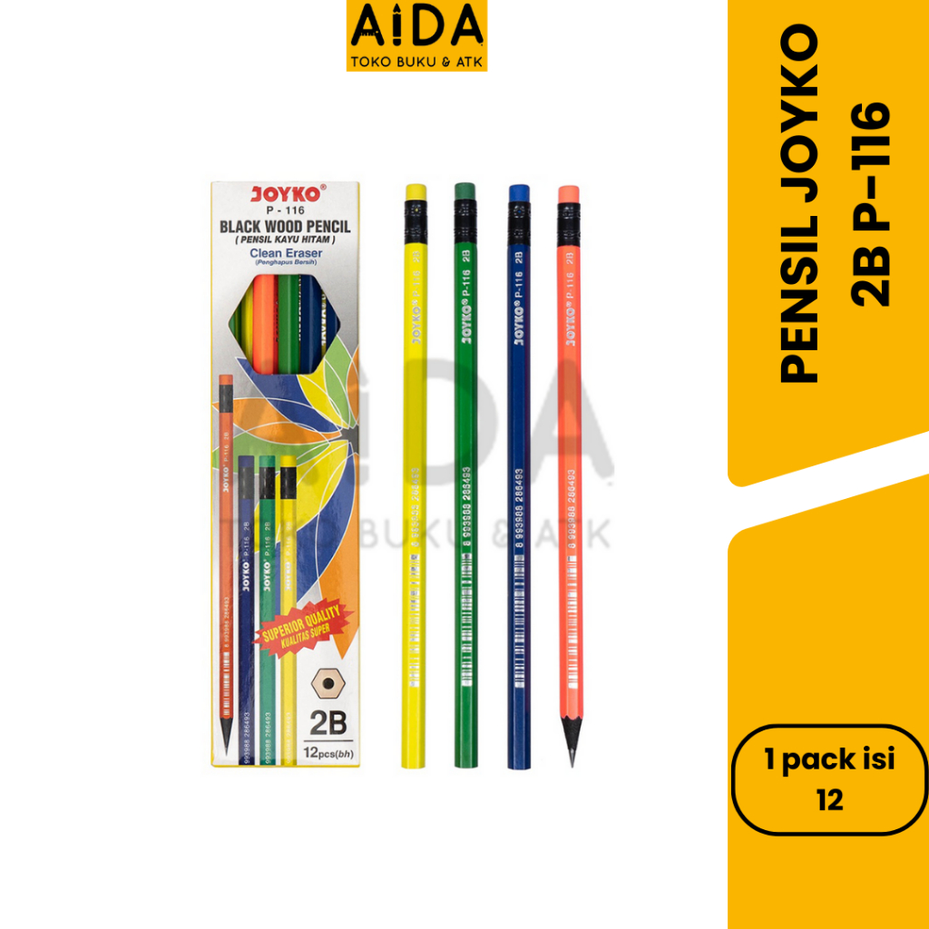 

PENSIL JOYKO 2B KAYU HITAM P-116