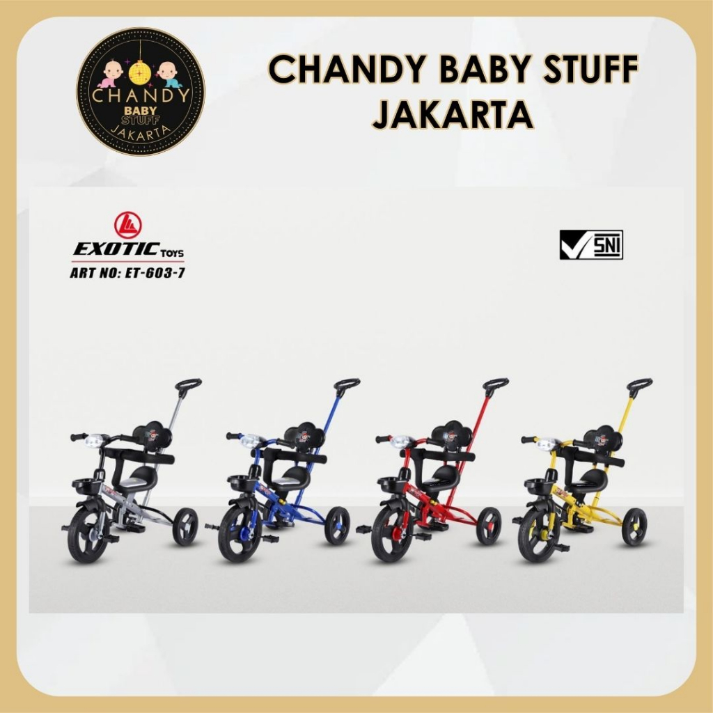 SEPEDA ANAK RODA TIGA EXOTIC ET 603-7 BAN KARET