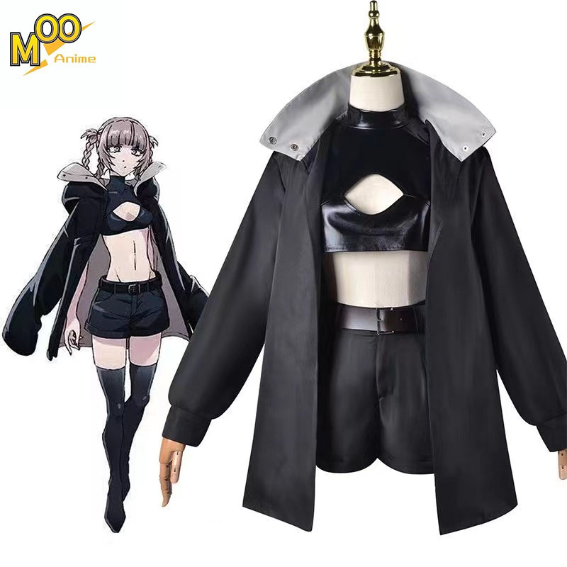 Anime Call of The Night Nazuna Nanakusa Cosplay Costume Black Cloak Jacket full set and wig