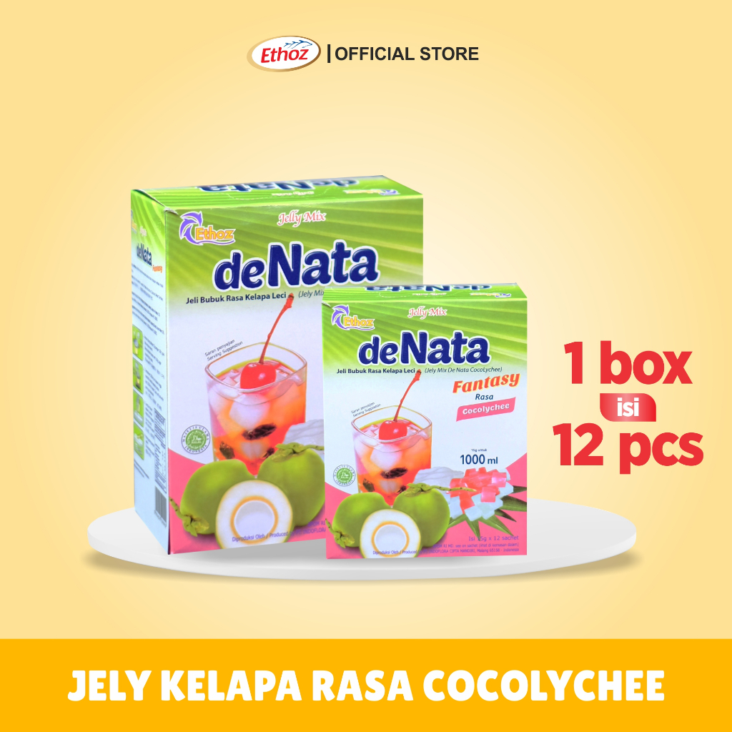 ETHOZ DeNata Jelly powder / tepung Jeli Kelapa Nata bubuk x 12 pcs