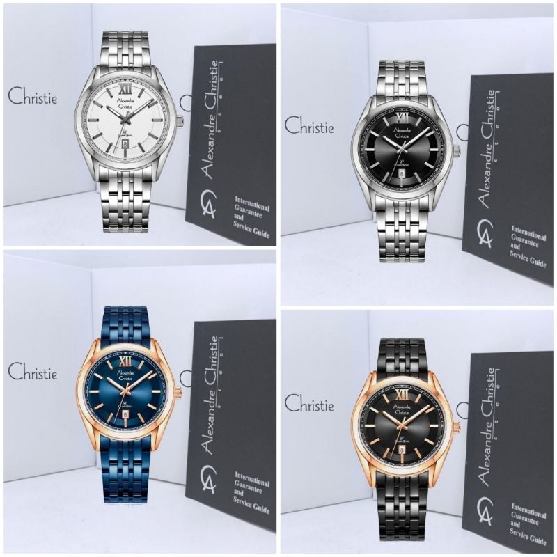 Jam Tangan Pria Alexandre Christie 8690 AC8690 AC 8690 Tali Besi / Stainless Steel