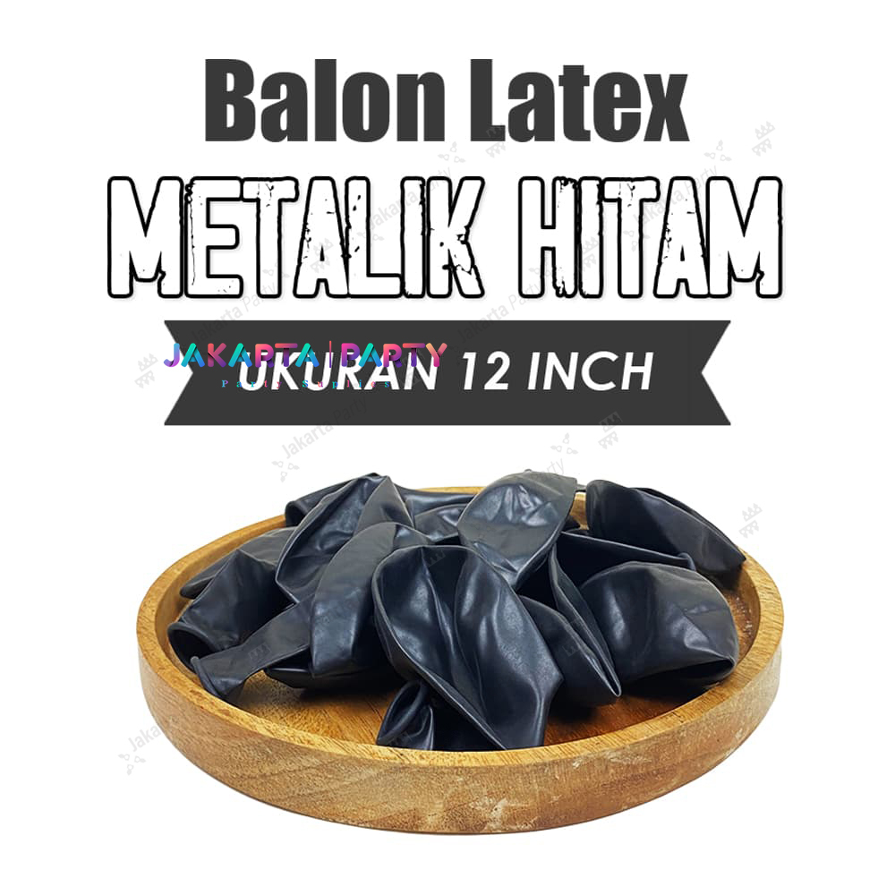 Balon Metalik Hitam