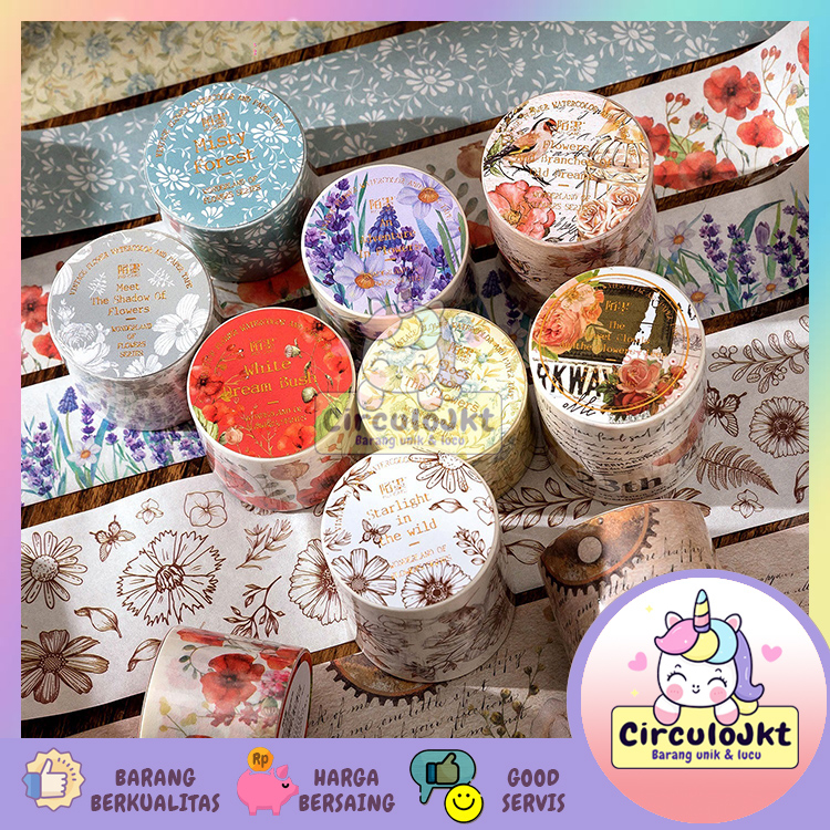 

Washi tape Sticker Dekorasi Hias Diary Jurnal Aesthetic