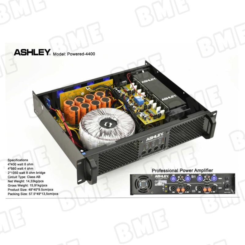 POWER ASHLEY POWERED 4400 ORIGINAL 4 CHANNEL ASHLEY POWERED4400