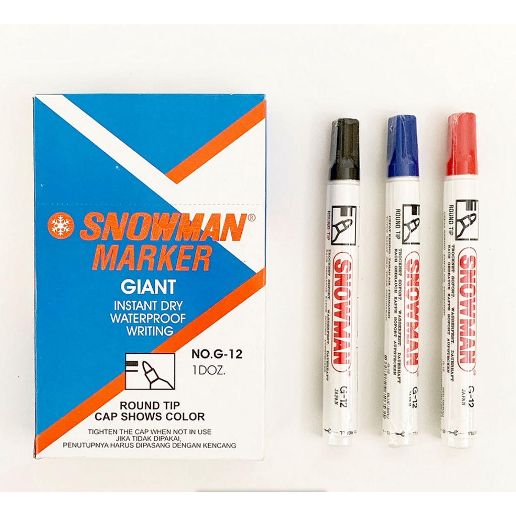 

(1Pcs) Spidol Permanent Snowman G-12