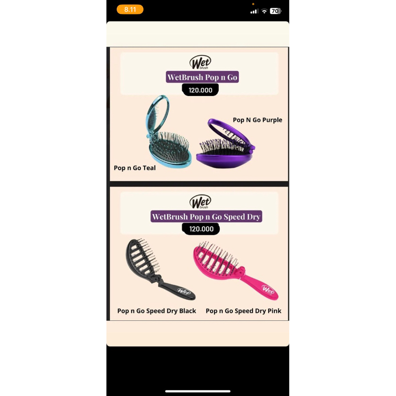 Wet Brush Pop n Go/ Wet Brush Pop n Go Speed Dry