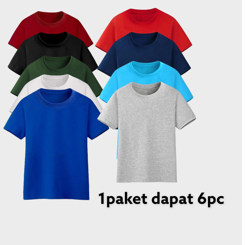 paket kaos pria dewasa kaos distro pria dewasa paket isi 6