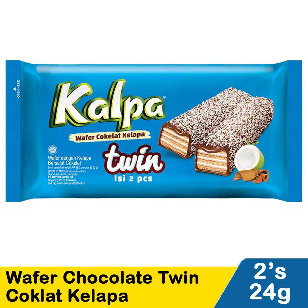 

Kalpa Wafer Cokelat Kelapa Isi 2