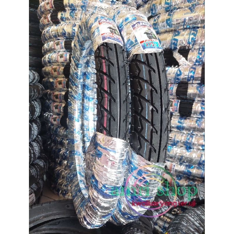 BAN SEPASANG DEPAN BELAKANG MOTOR BEBEK RING 17.250 DAN 275.SUPRA X,SUPRA 125,KHARISMA,GREND,SHOGUN 