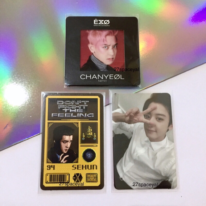 [READY STOCK] EXO sehun expansion id card dftf chanyeol photoslide obsession pc photocard official