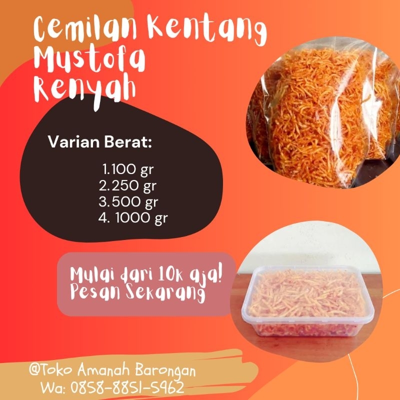 

Kentang Mustofa Or Kentang Balado Krispy Renyah