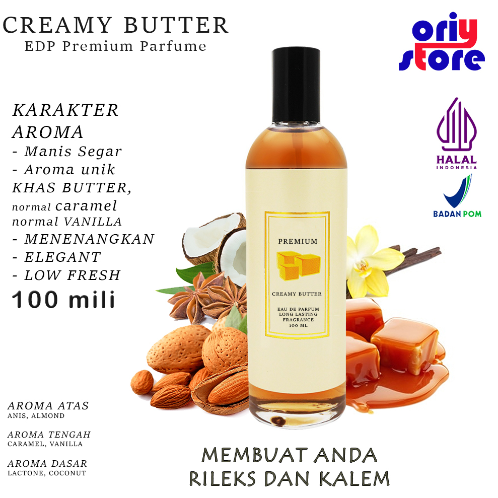 Parfum Cewek Aroma Butter 100ml , Parfum Wanita Manis, Parfum Tahan Lama , Parfum Elegant, Butter ok
