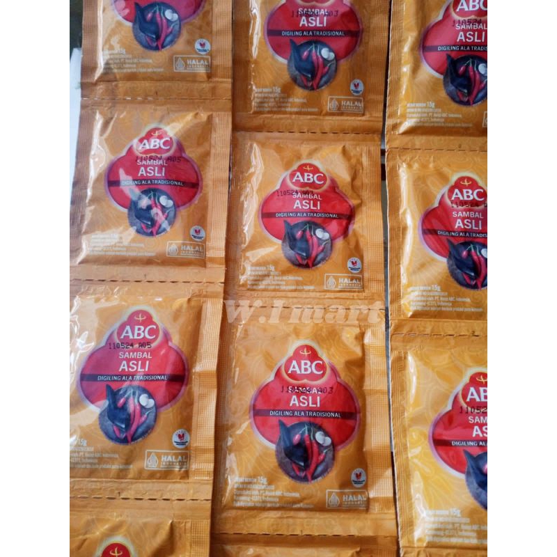 

Sambal Asli ABC Saus Saos Sachet 20g isi 10 sachet