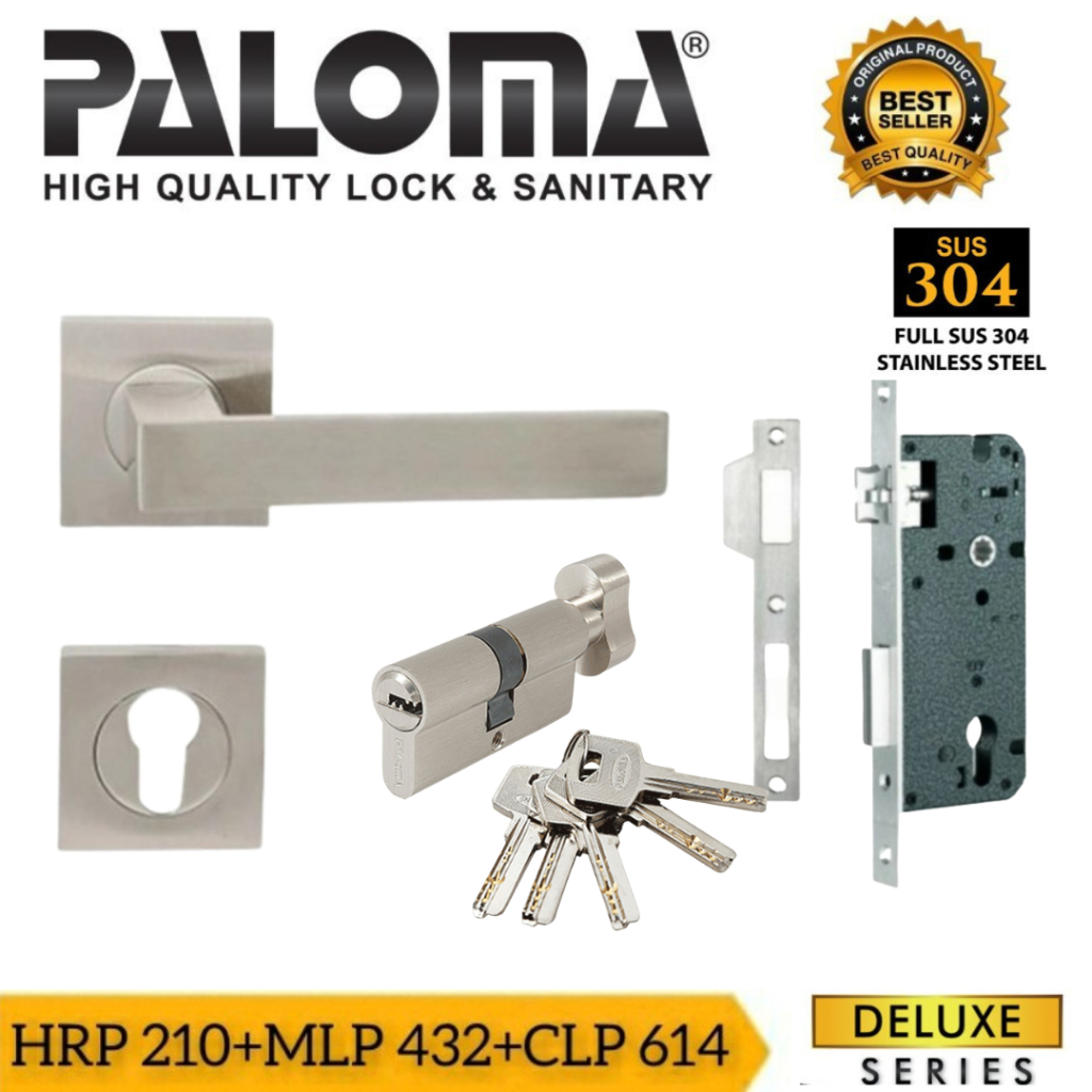 PALOMA HRP 210 MLP 432 CLP 614 HANDLE SATU SET KUNCI SUS 304 SOLID