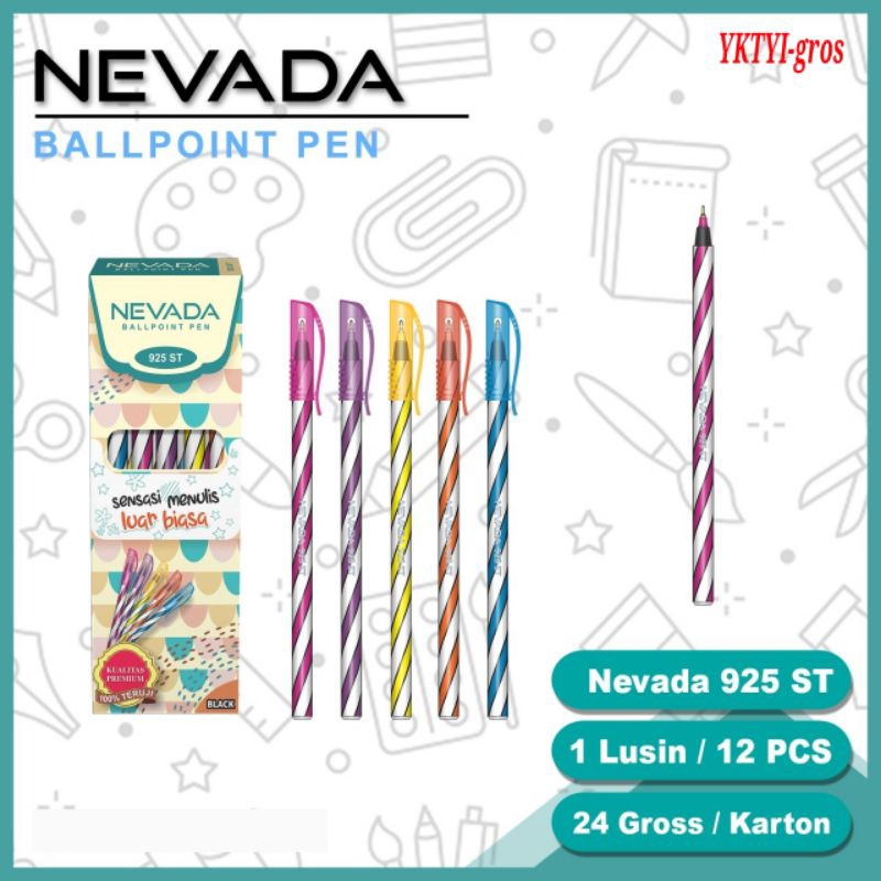 Bolpen ulir NEVADA/3varian/12pcs