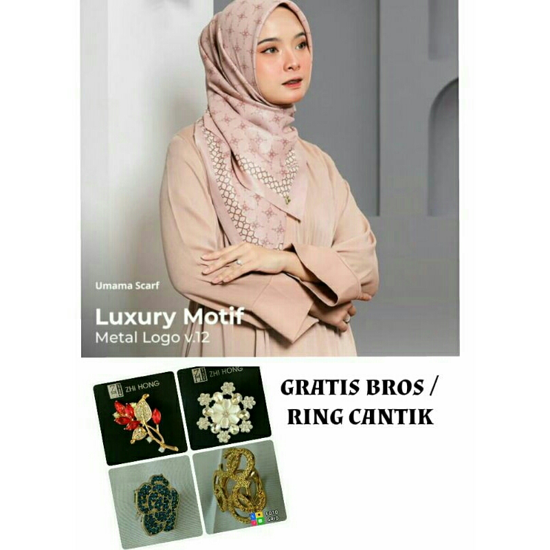 Umama Luxury Motif Hijab Segiempat Gliter Motif