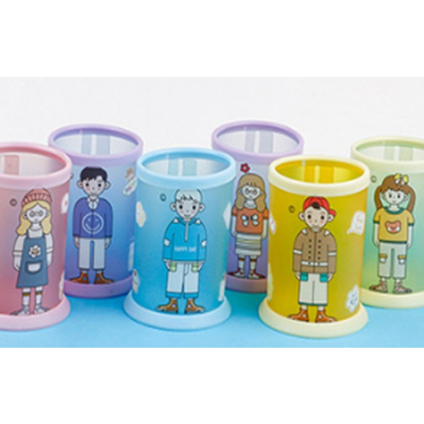 

fercia Pen Container Tempat Alat Tulis Pensil Pena Bulat Lipat DIY Tempat Penyimpanan Pulpen Multifungsi ImportWadah Stationary Holder ATK Organizer