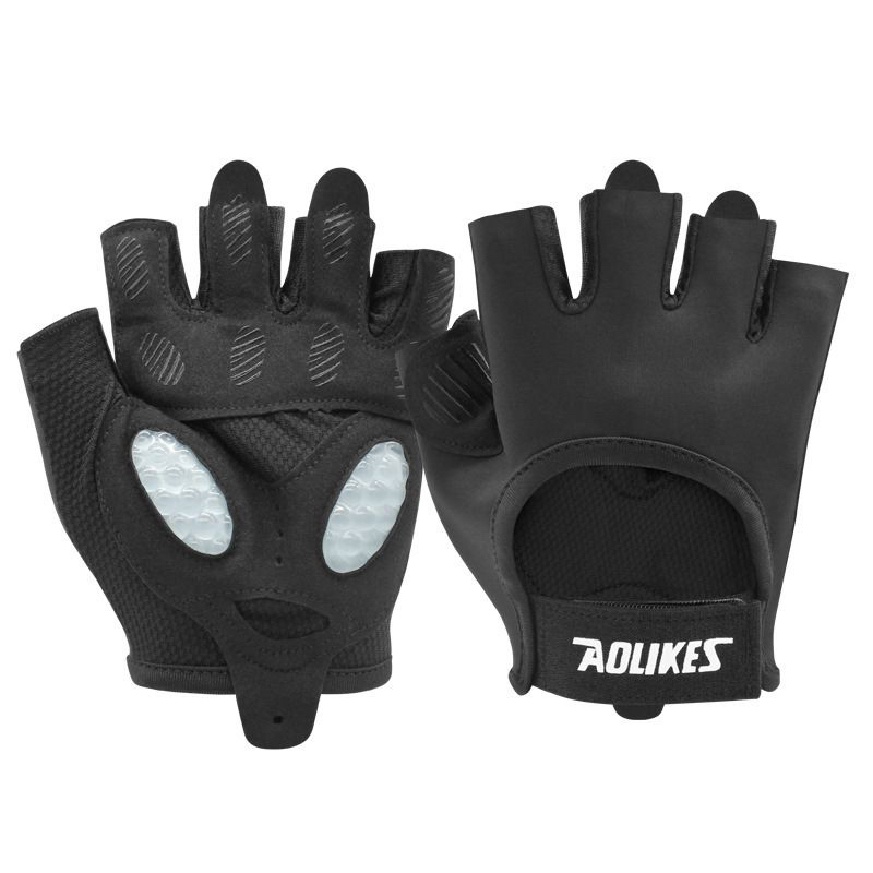 Sarung Tangan Aolikes HS121 Gym Fitness Sport Gloves Anti-Slip Padding Silicone