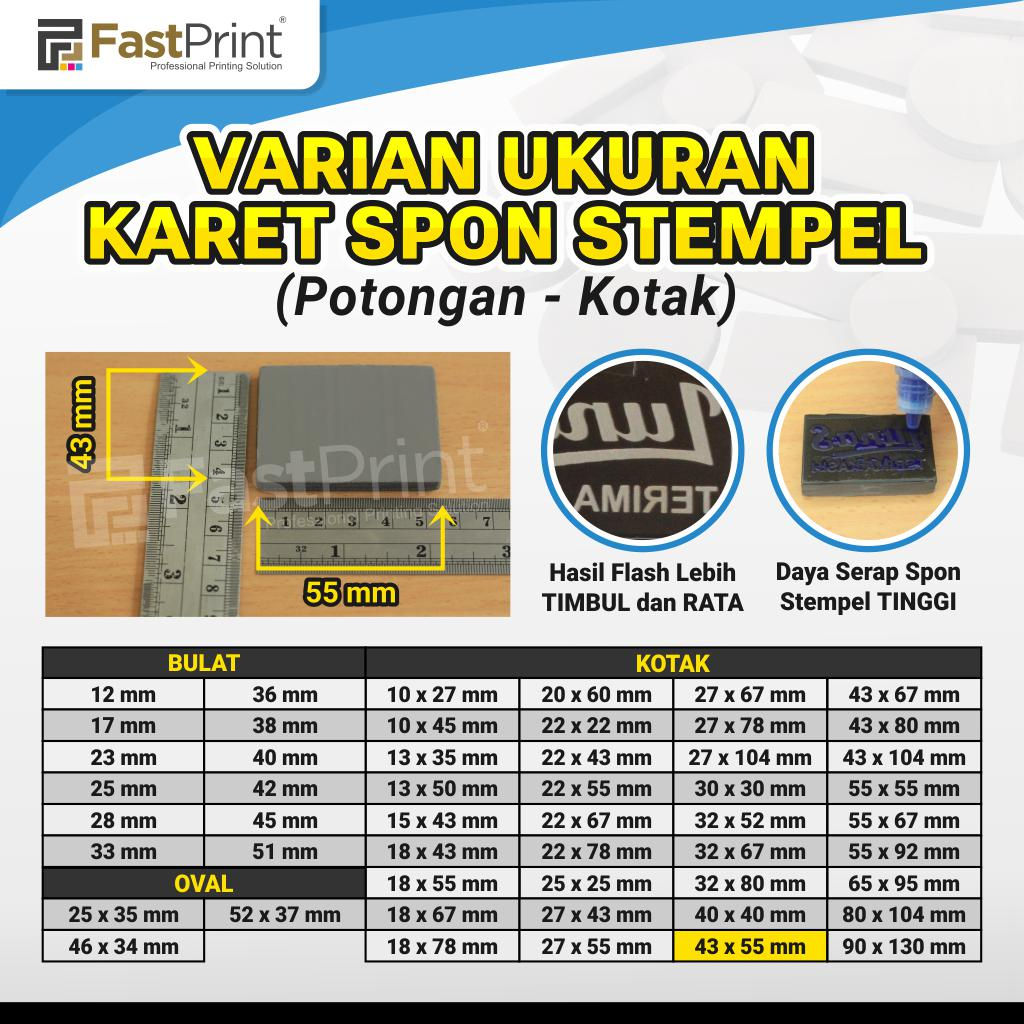 

Karet Stempel Flash Potongan Kotak 43X55 MM