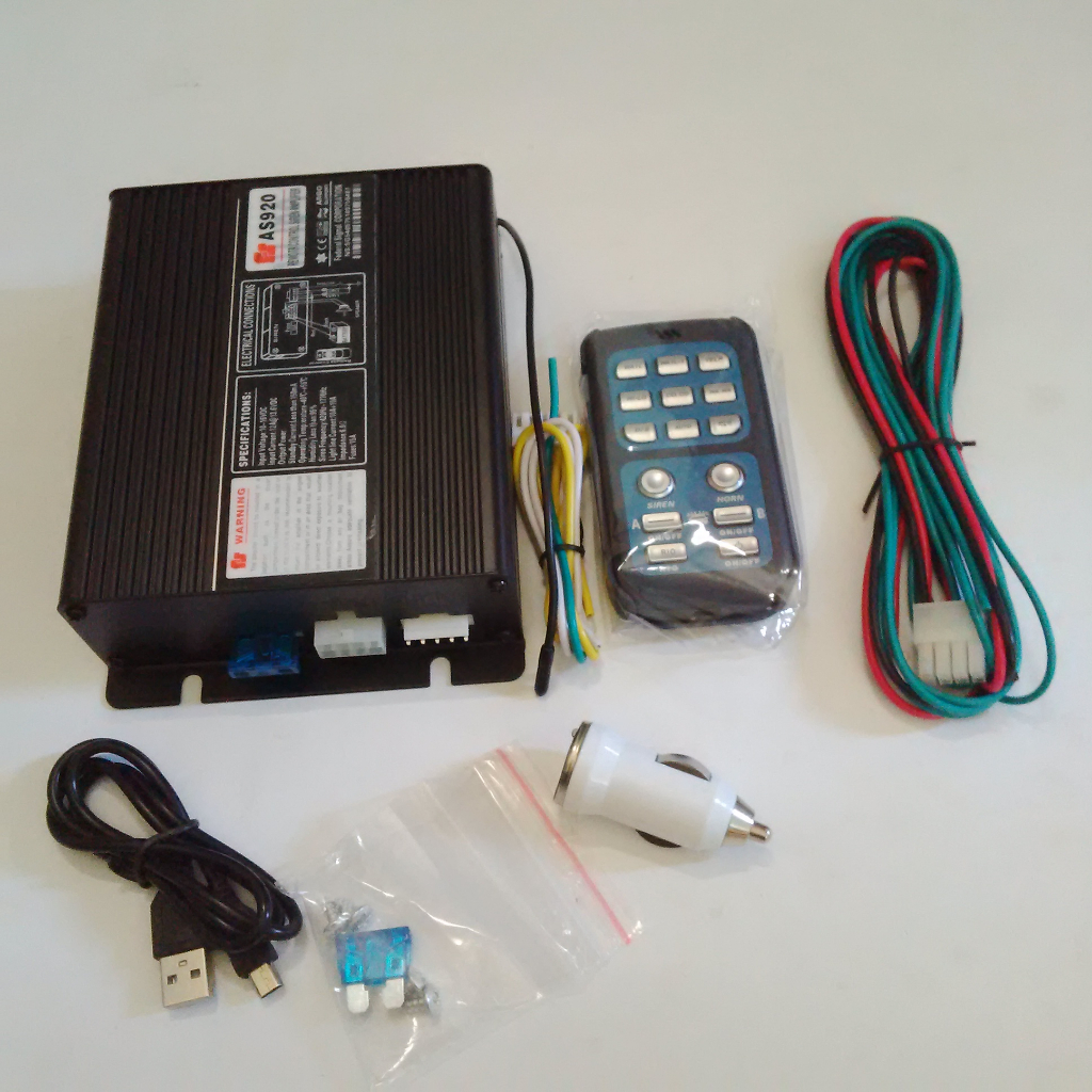 modul sirine as920 200watt pakai remote wireless