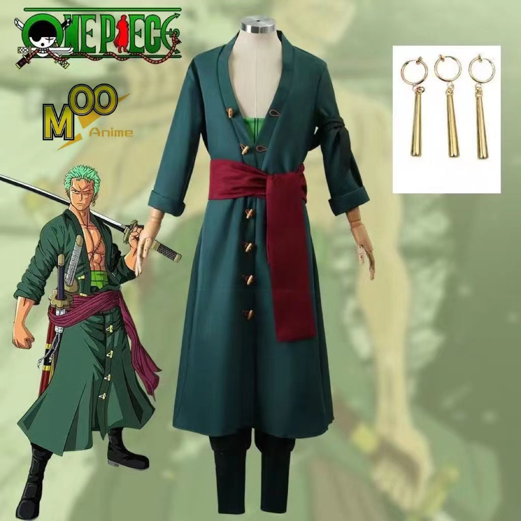 One Piece Roronoa Zoro cosplay costumes  Two years later Zoro cosplay Set and wig Zoro Adult size an