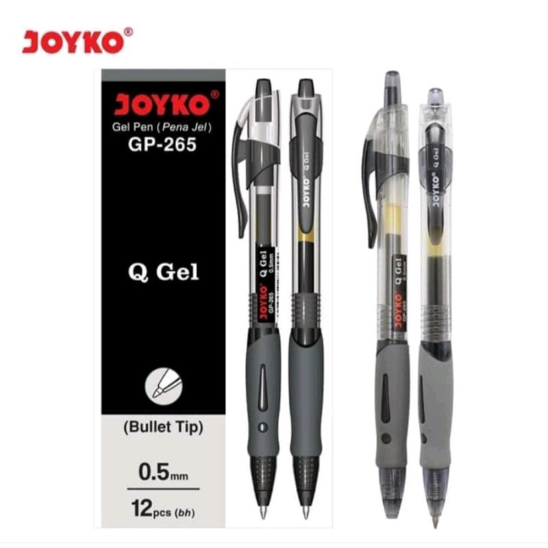 

Pulpen Gel JOYKO GP-265 warna HITAM 12 Pcs Original