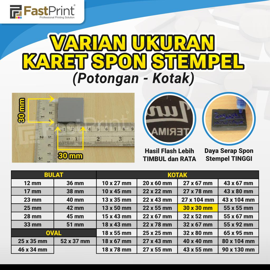 

Karet Stempel Flash Potongan Kotak 30X30 MM