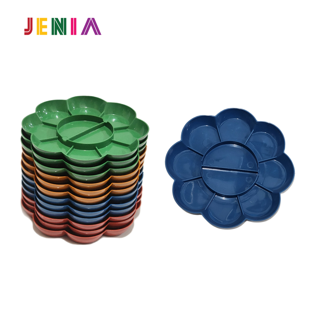 

1 LSN / 12 PCS Palet Lukis / Piring Cat Air Acrylic / Palette Jenia Sakura Dove