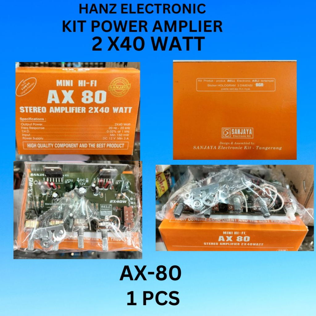 Kit Stereo Amplifier 2 X 40 WATT AX 80