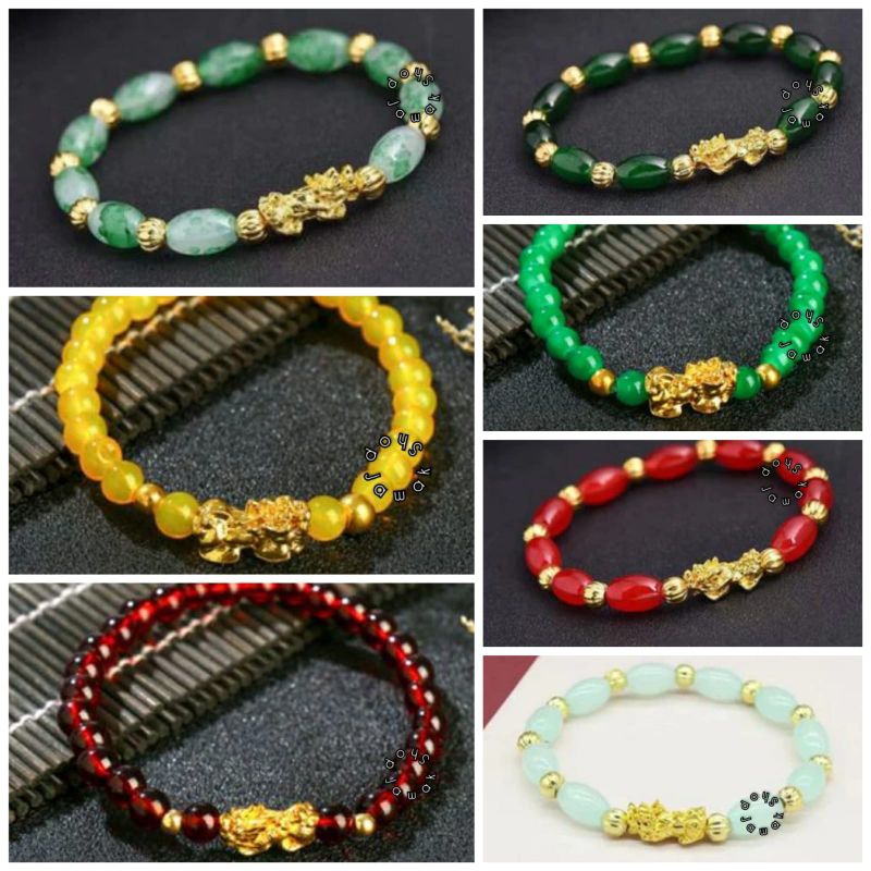 GELANG FENGSHUI KRISTAL GIOK CHARM NAGA XUPING WANITA D490