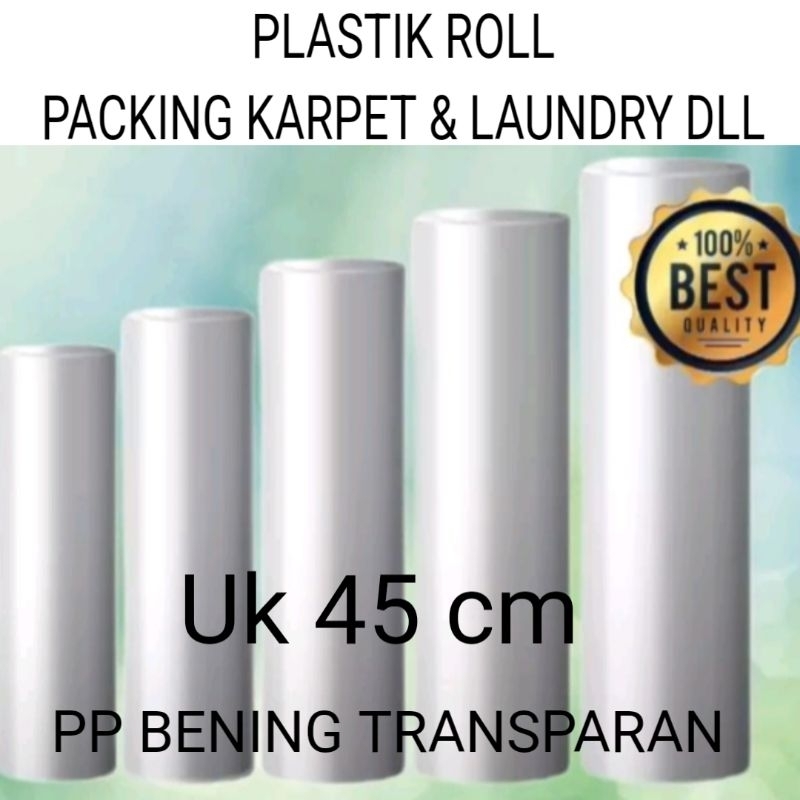 PLASTIK PACKING LAUNDRY KARPET DLL PEMBUNGKUS UK L 45 PLASTIK PP MURNI NEW