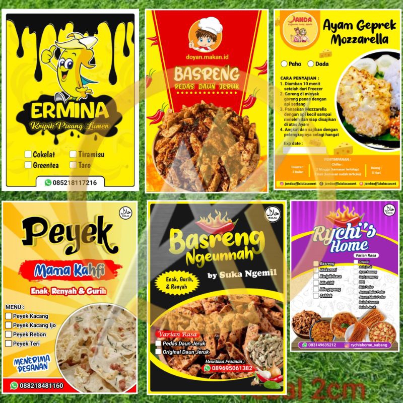 

jasa desain label makanan, label minuman