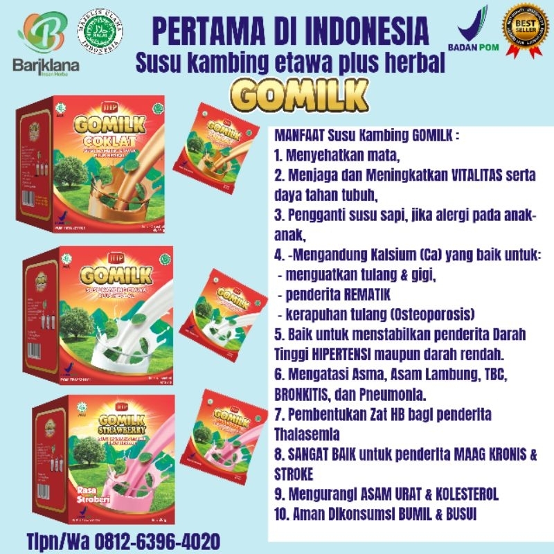 

3 Box Gomilk Sachet Netto 1kg/40 Sachet Paket Reseller