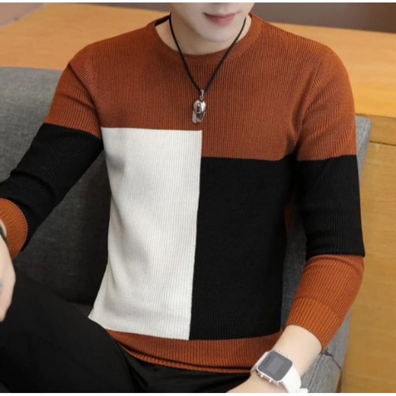 sweater rajut labirin 17-60 tahun