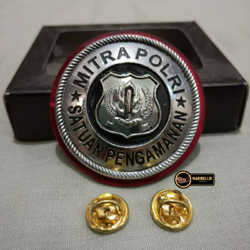 PIN LENCANA SATPAM SECURITY SILVER