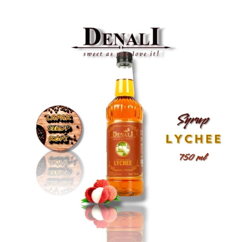 

Denali - Lychee syrup 750ml - sirup minuman rasa leci