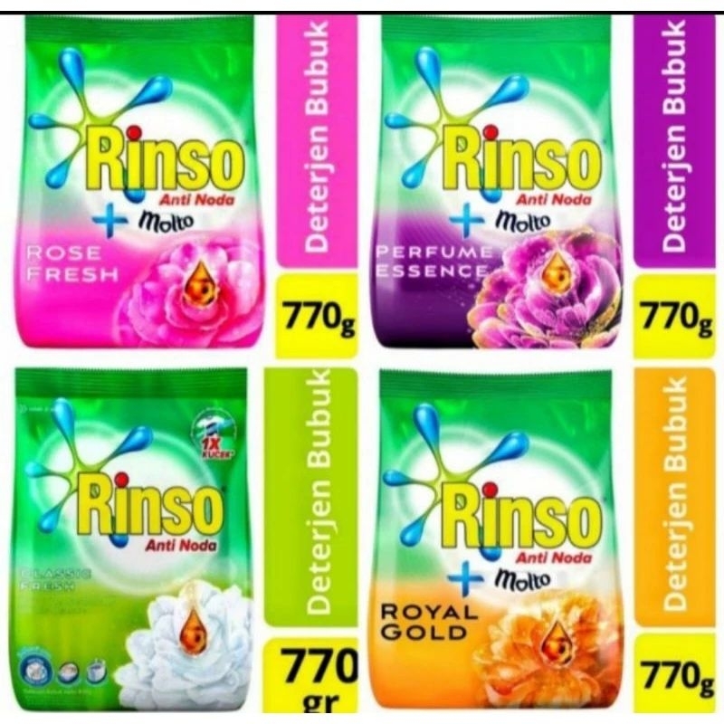 Rinso Anti Noda + Molto detergent bubuk 770ML