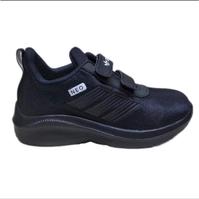 Sepatu Anak Sekolah TK - SD Laki-laki Perempuan hitam Polos terbaru  ready size 27-38