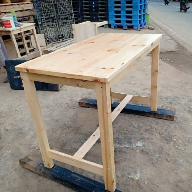 jual meja makan jati belanda 100X50X75