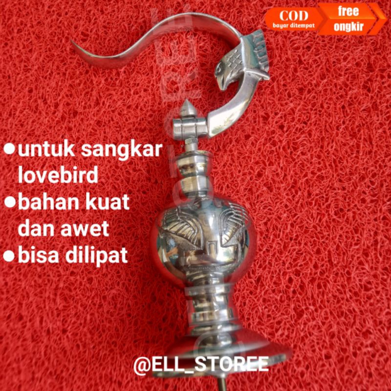 Gantungan Cantolan Pion Lipat Sangkar Lovebird Motif Garuda