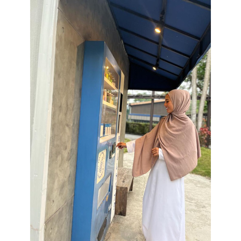 Kerudung pasmina (Airflow/ crinkle) - Light Mauve