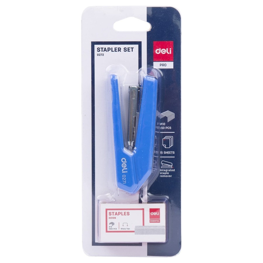

Stapler Set + Isi Ulang Staples Refill No.10 DELI 0272 Isi Banyak