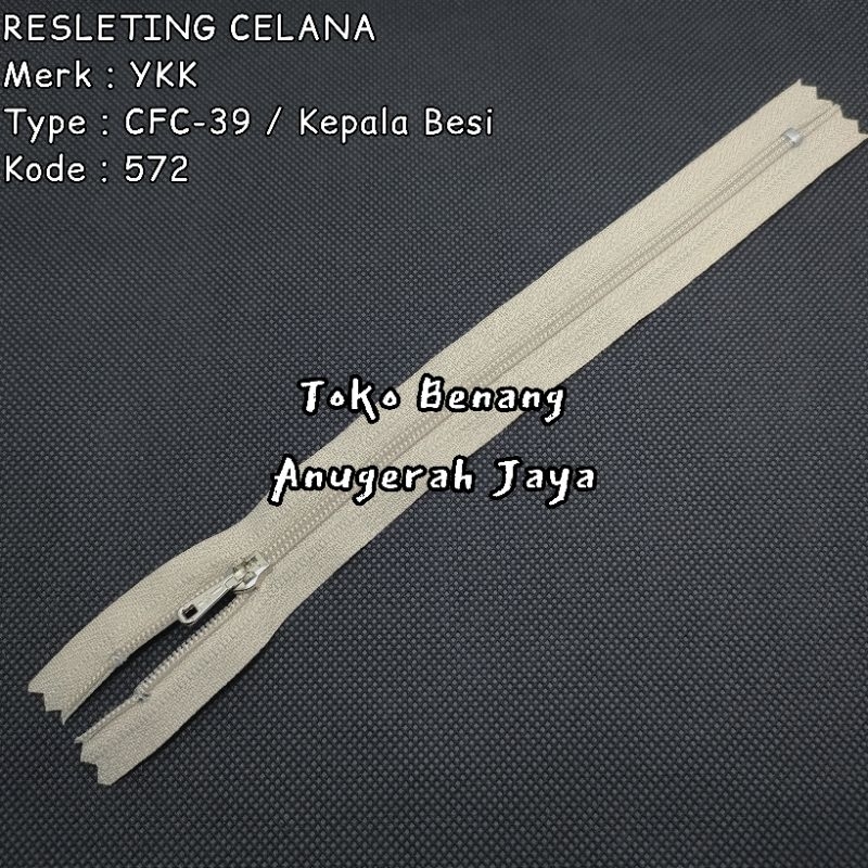 Resleting Celana 8 inch YKK CFC-39 No 572
