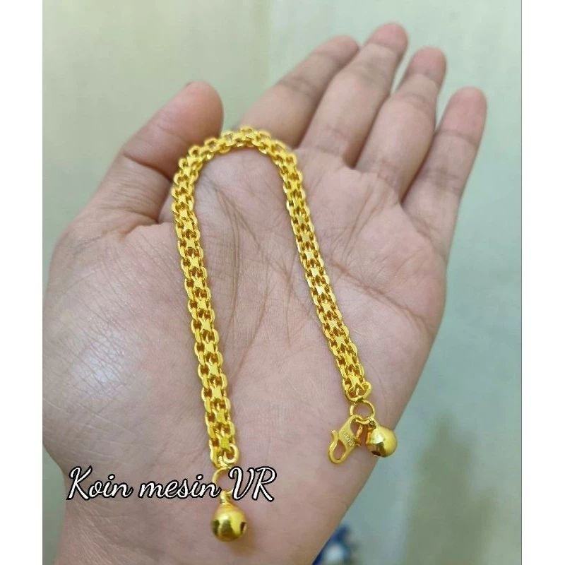 gelang koin mesin replika emas 24karat