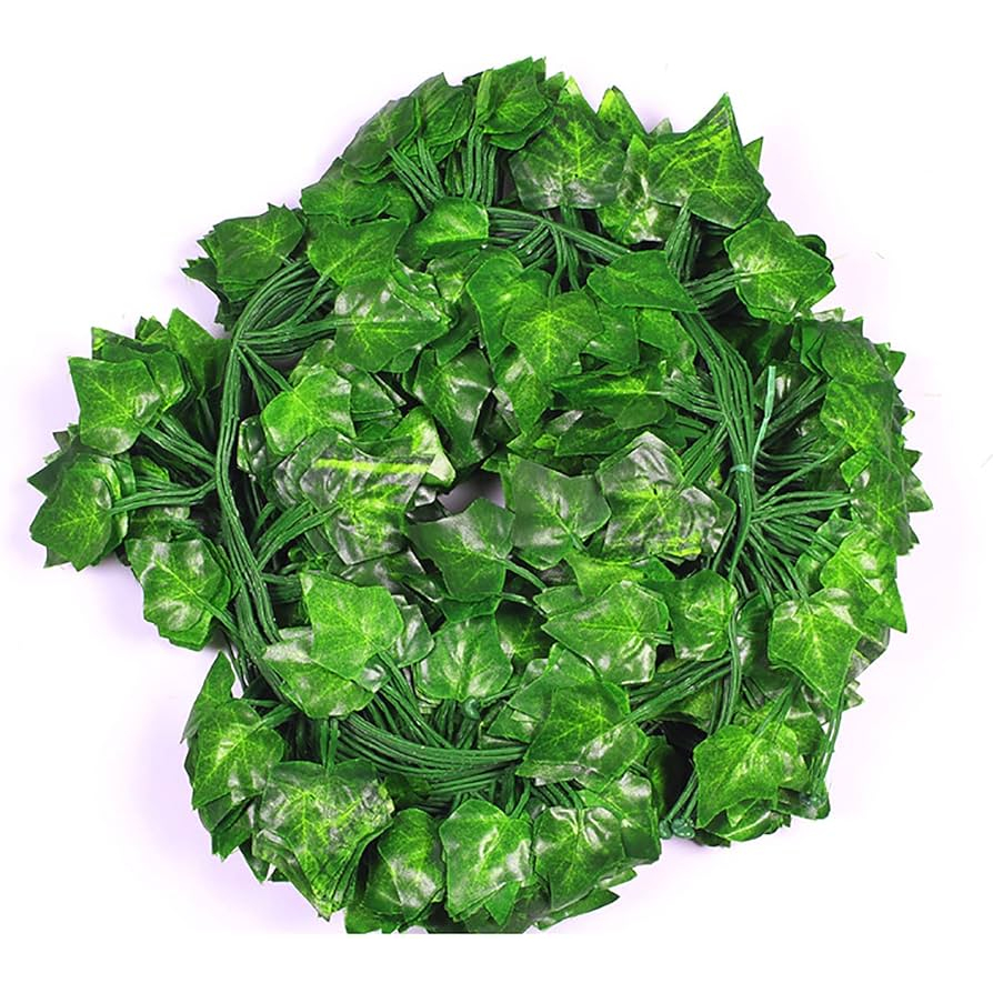 RB 12PCS DAUN HIAS / DAUN IVY ARTIFICIAL / DAUN RAMBAT PLASTIK GANTUNG / DAUN ANGGUR HIASAN DEKORASI
