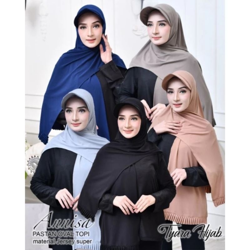 Pasmina Annisa Topi By Tyara | Jilbab Topi | Pasmina Topi | Jilbab Olahraga | Pasmina Olahraga | Jil