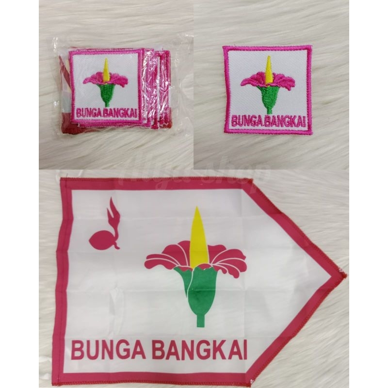 BET REGU BUNGA BANGKAI  | Bet Tanda Regu Bunga | Tanda Regu Bordir Gambar Bunga | Badge Pramuka