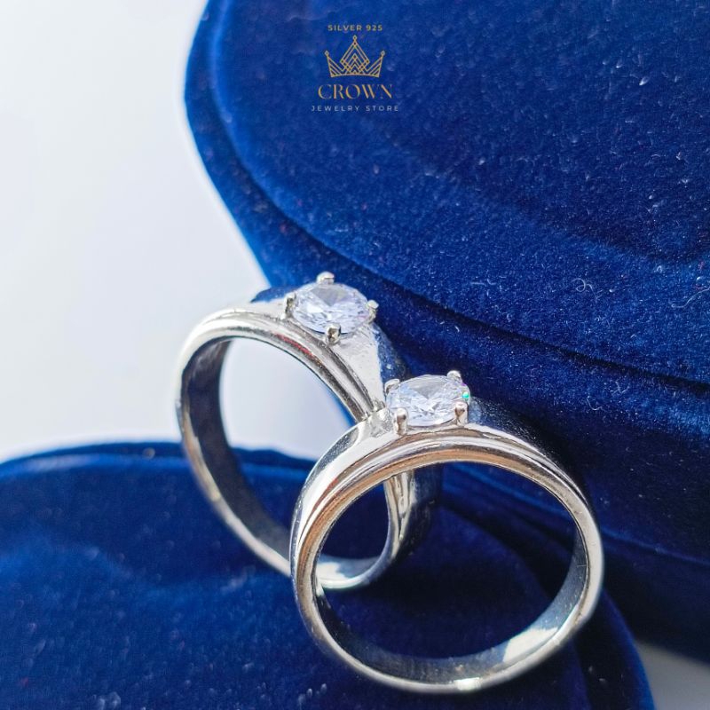 Cincin silver 925 perak asli model cincin desy | cincin nikah| perak 925