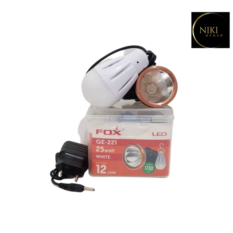 SENTER KEPALA 25 WATT FOX GE221 / GE-221 / GE 221 (BONUS LAMPU LED AC)