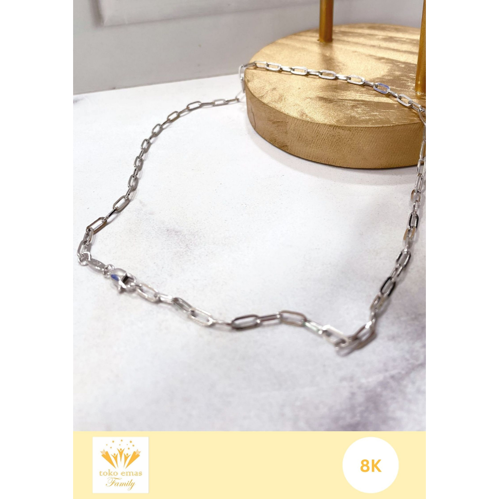 Kalung Emas Putih Anak Kadar 375 (8K) 420 (9K) Model Variasi 0.9 - 2 Gram an